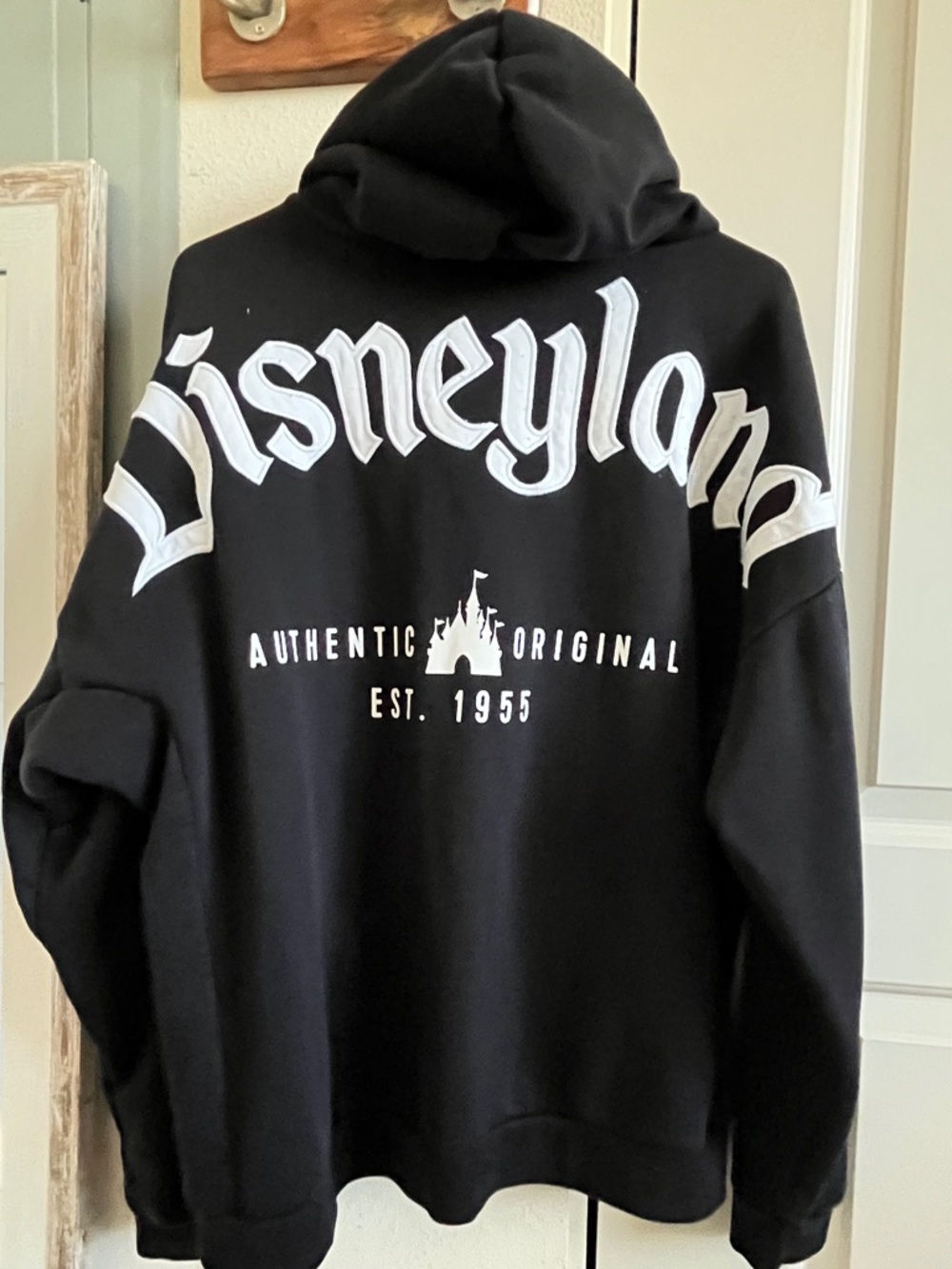 Disneyland Oversized Black Hooded Sweatshirt - Authentic Original Size L